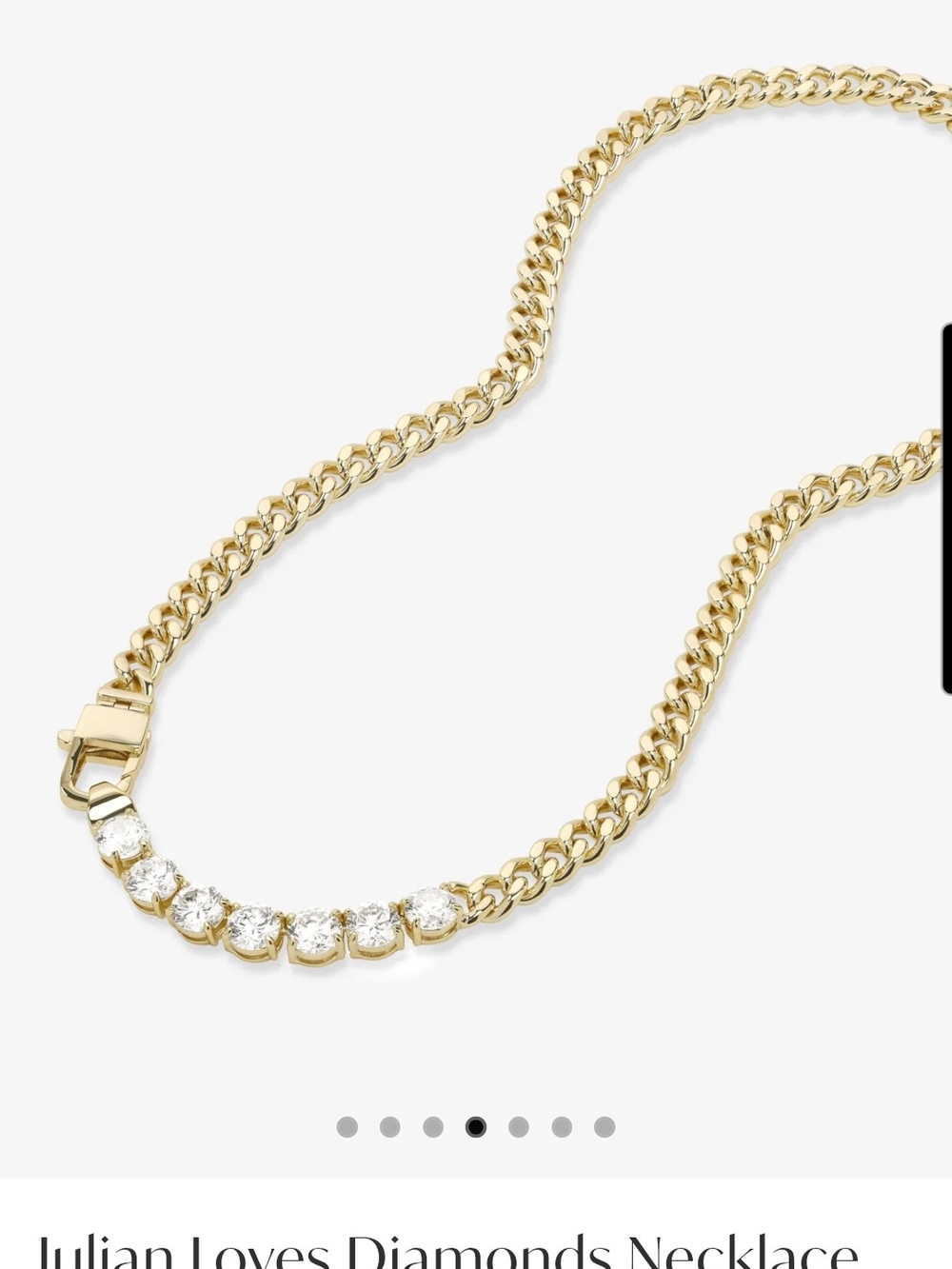 Gold Chain Necklace with Clear Stones